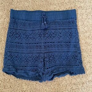 Navy lace shorts!